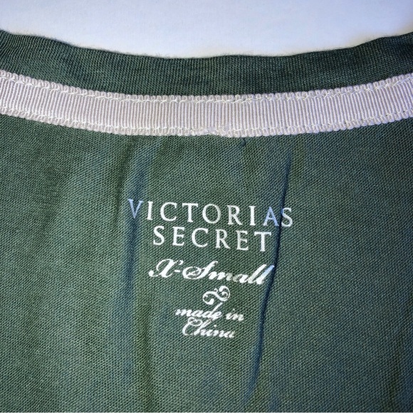 VICTORIA SECRET TEE Shirt Short Sleeve XS Green Woman’s - Picture 4 of 16